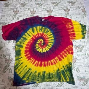 Unisex‎ Multicolor TieDye T-shirt Size 2XL bright